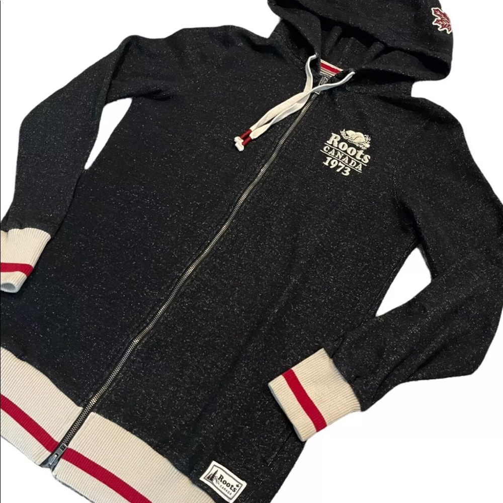 ROOTS CANADA ZIP SWEATSHIRT HOODED JACKET CANADA COLLECTION 1973 Men's Medium